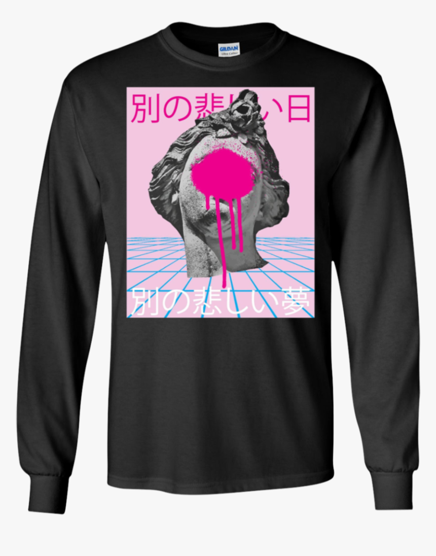 Mens Aesthetic Vaporwave Retro 1980s 1990s Otaku Apparel - Long-sleeved T-shirt, HD Png Download, Free Download