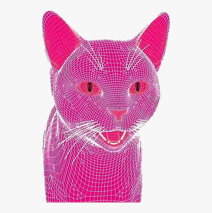 Pink Aesthetic Sticker By - Vaporwave Cat, HD Png Download, Free Download