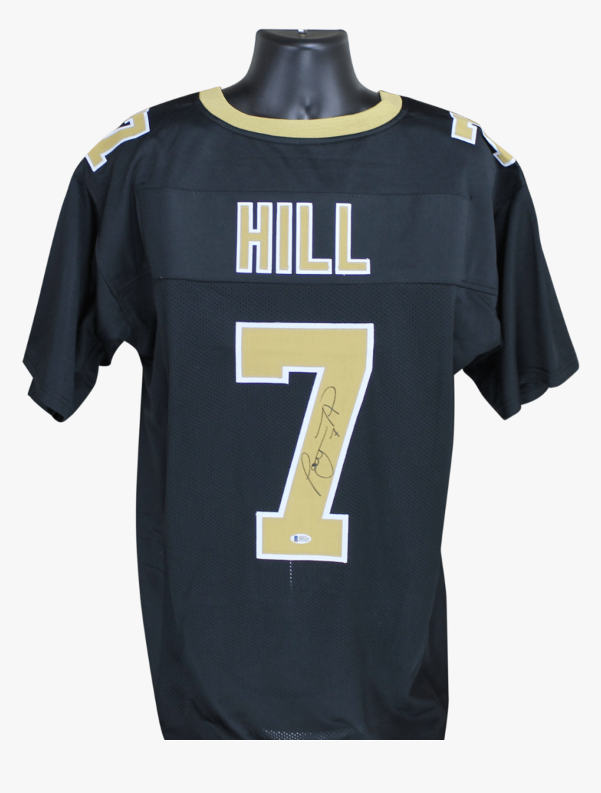 Taysom Hill Autographed New Orleans Saints Black Custom - Sports Jersey, HD Png Download, Free Download