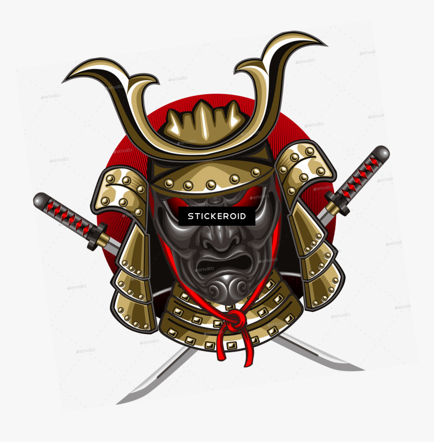 Samurai Helmet Logo Png , Png Download - Japanese Samurai Mask Png, Transparent Png, Free Download