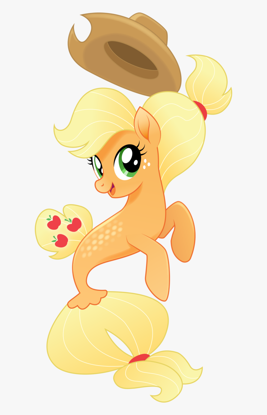 Applejack Seapony By Infinitewarlock Dbvny3o - My Little Pony The Movie Mermaid Apple Jack, HD Png Download, Free Download