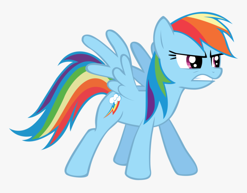 Angry Cat Png , Png Download - Mlp Rainbow Dash Mad, Transparent Png, Free Download