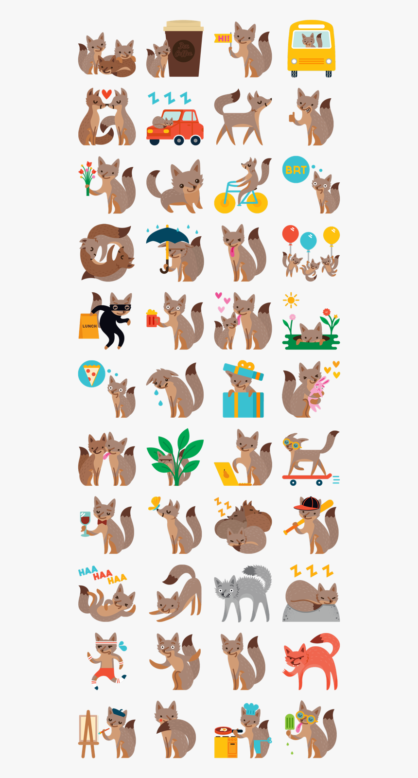 Facebook Foxes Facebook Sticker - Facebook Fox Stickers .png, Transparent Png, Free Download