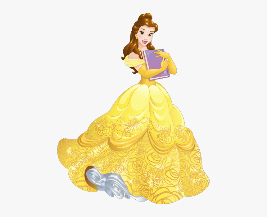 Belle With Book Clipart Clip Art Black And White Library - Disney Princess Belle With Book, HD Png Download, Free Download