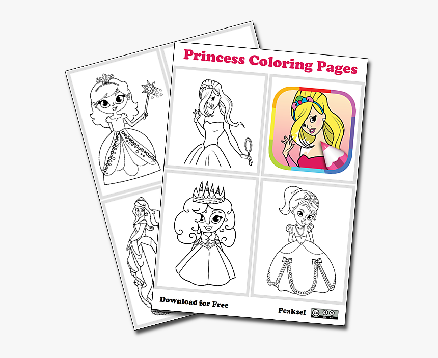 Princess Coloring Pages - Cartoon, HD Png Download, Free Download