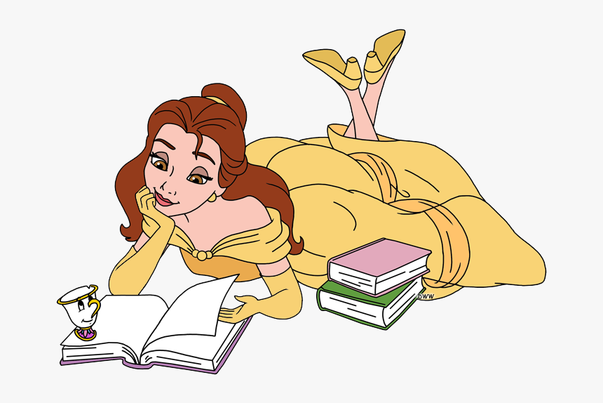 Belle With Book Clipart Clipart Royalty Free Library - Belle Reading Clipart, HD Png Download, Free Download