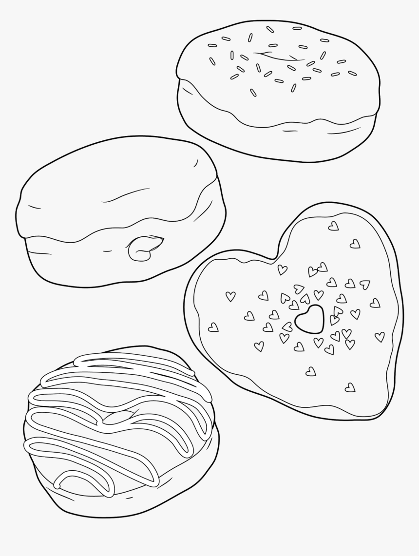 Doughnuts Adults Can Color - Coloring Oages Donut, HD Png Download, Free Download