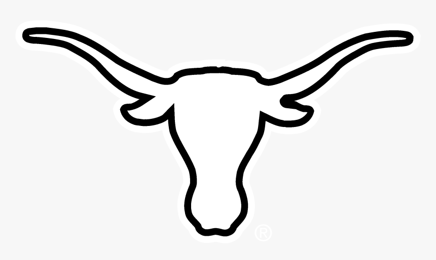 Transparent Cows Clipart Black And White - Texas Longhorns Logo Black And White, HD Png Download, Free Download