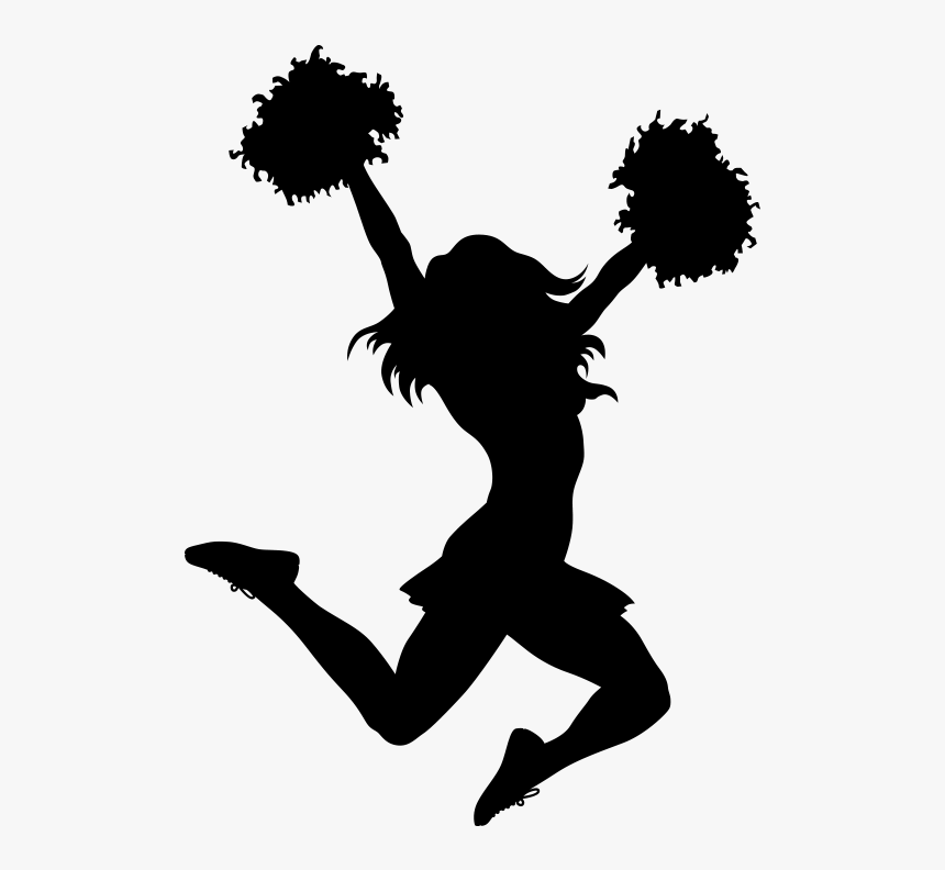 Birthday Cake Cheerleading Wedding Cake Topper Sport - Transparent Background Cheerleader Silhouette Png, Png Download, Free Download