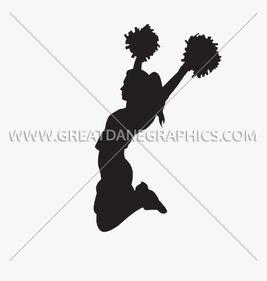 Transparent Cheerleading Clipart Black And White Poms - Cheerleader Swirl Design, HD Png Download, Free Download