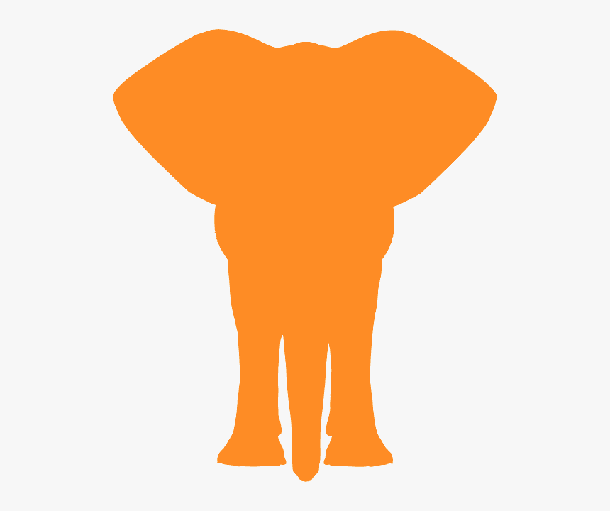 Elephant Silhouette Front, HD Png Download, Free Download