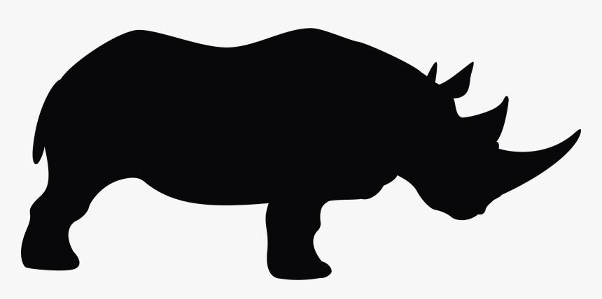 Pics For Gt Rhino Silhouette Art African Masks Amp - Silhouette Of A Rhino, HD Png Download, Free Download