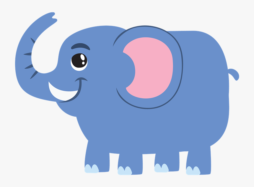Elephant Blue Free Content Clip Art - Clip Art Blue Elephant, HD Png Download, Free Download