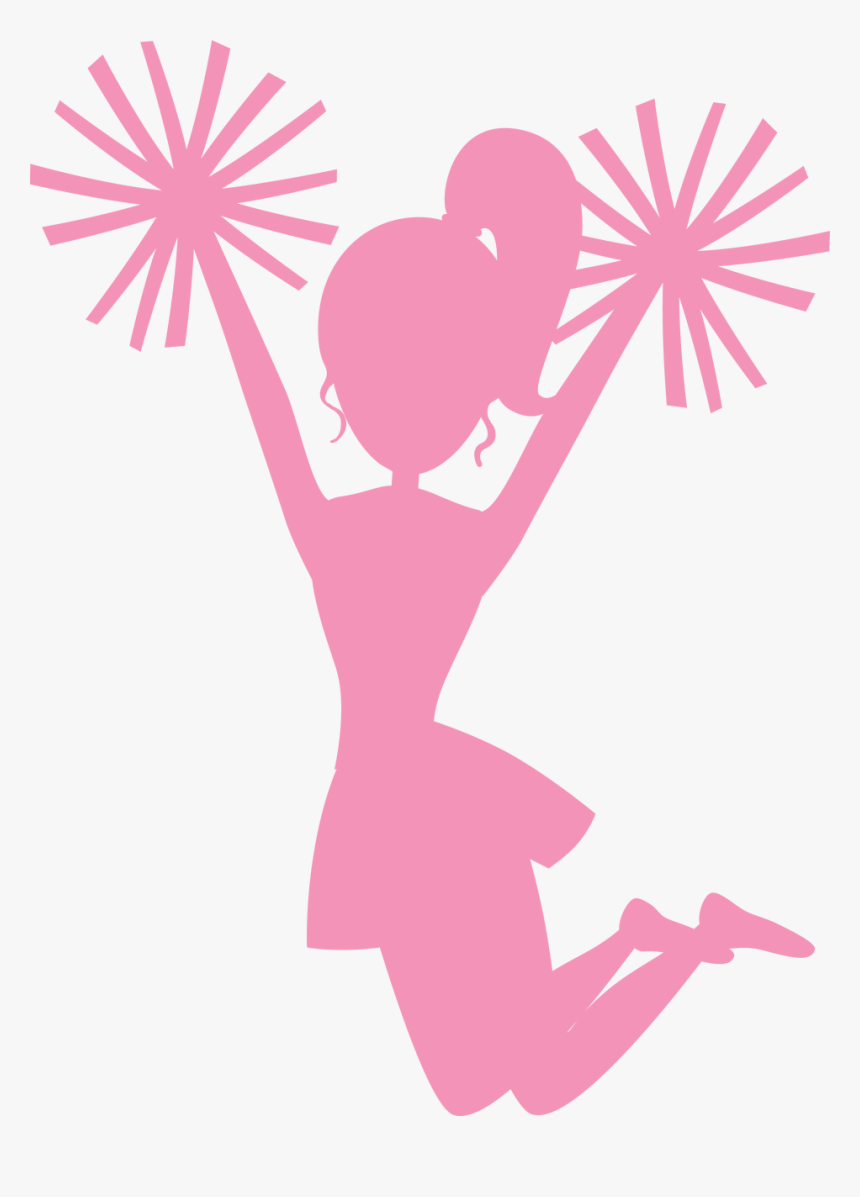 Svg Silhouette Cheerleader - Silhouette Cheerleader Clipart Png, Transparent Png, Free Download