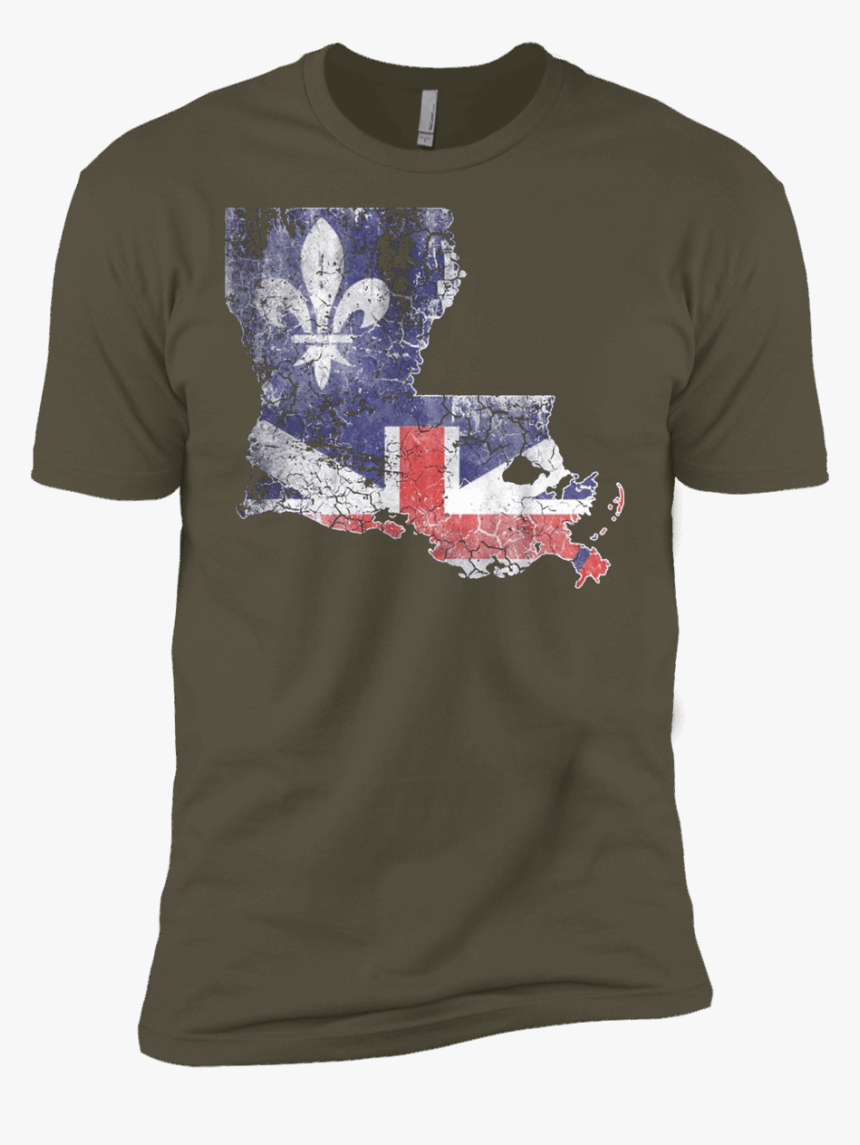 Vintage Baton Rouge Flag Louisiana Outline T-shirt - Crest, HD Png Download, Free Download