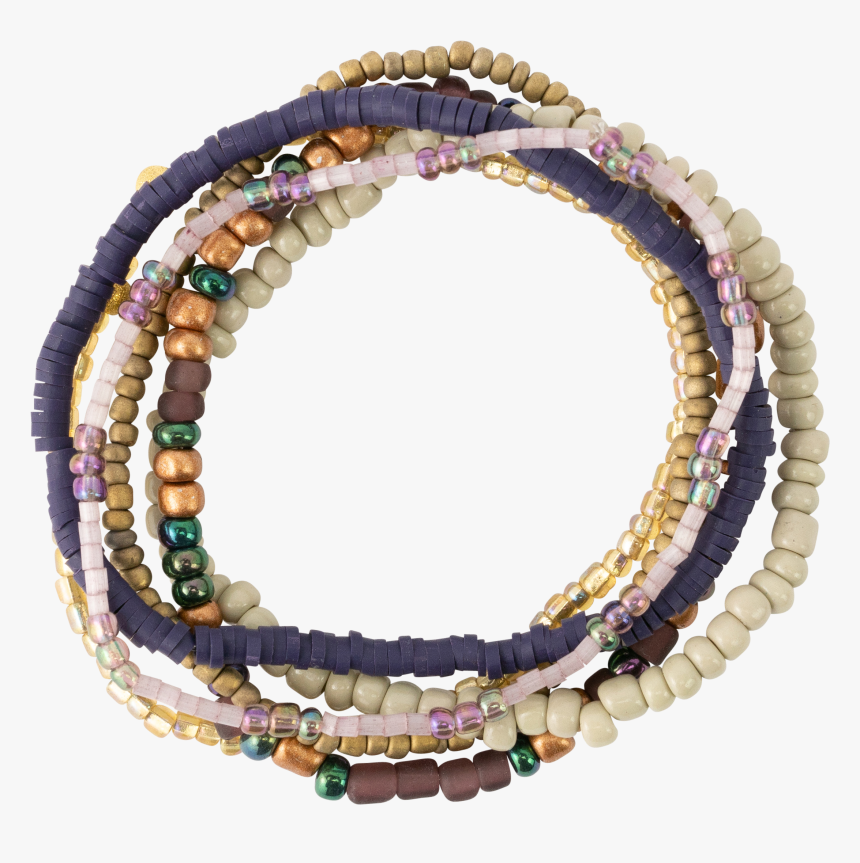 *purple Tones Seed Bead Stackable Bracelet Set - Bracelet, HD Png Download, Free Download