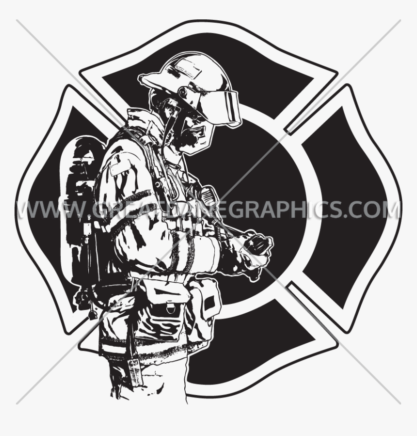 19 Firefighter Vector Huge Freebie Download For Powerpoint - Firefighter Black And White Png, Transparent Png, Free Download