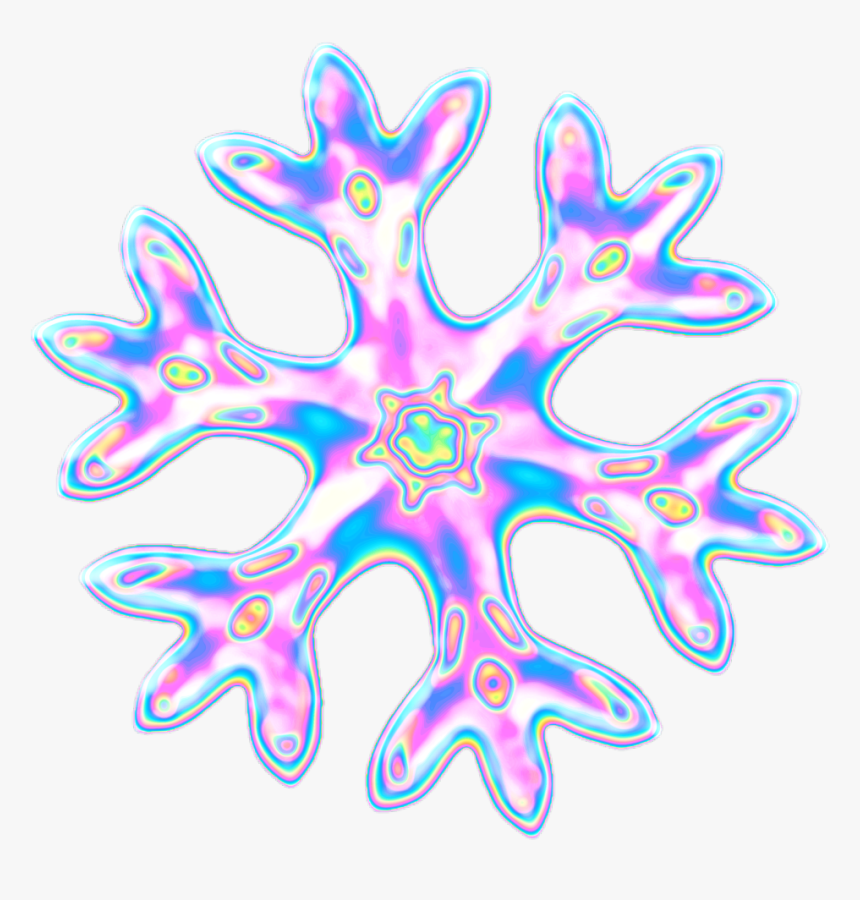 #emoji #snow #snowflake #holographic - Snowflake Emoji Png, Transparent Png, Free Download