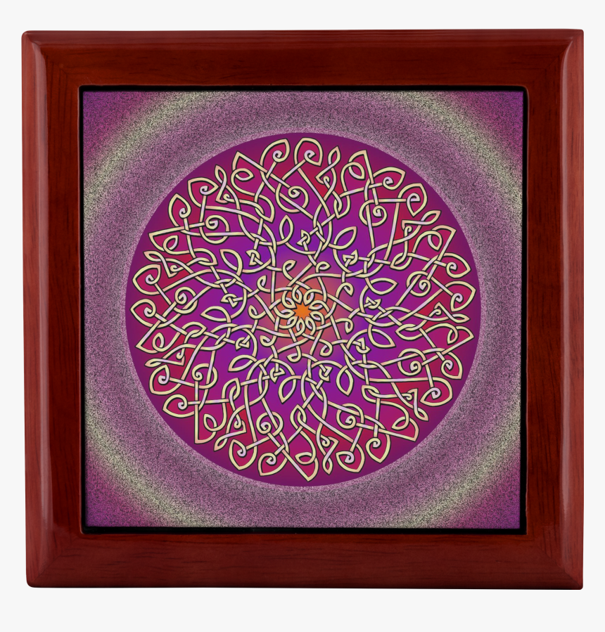 Celtic Art Burst In Sangria Jewelry Box - Celtic Art, HD Png Download, Free Download