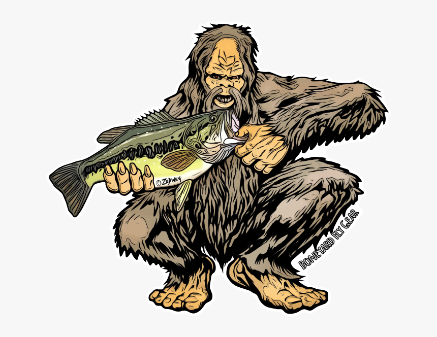 Squatch Largemouth Bass"
 Height="603"
 Width="700 - Sasquatch Fly Fishing Sticker, HD Png Download, Free Download
