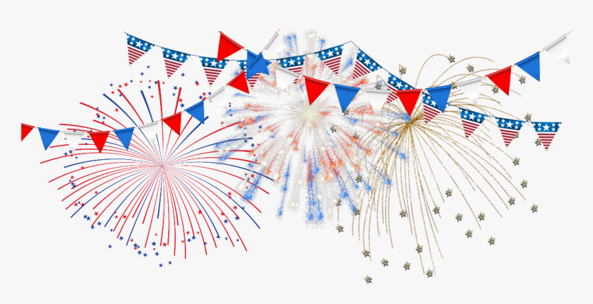 #4thofjuly #banner #america #happy4thofjuly #fireworks - Flag And Firework Clipart, HD Png Download, Free Download