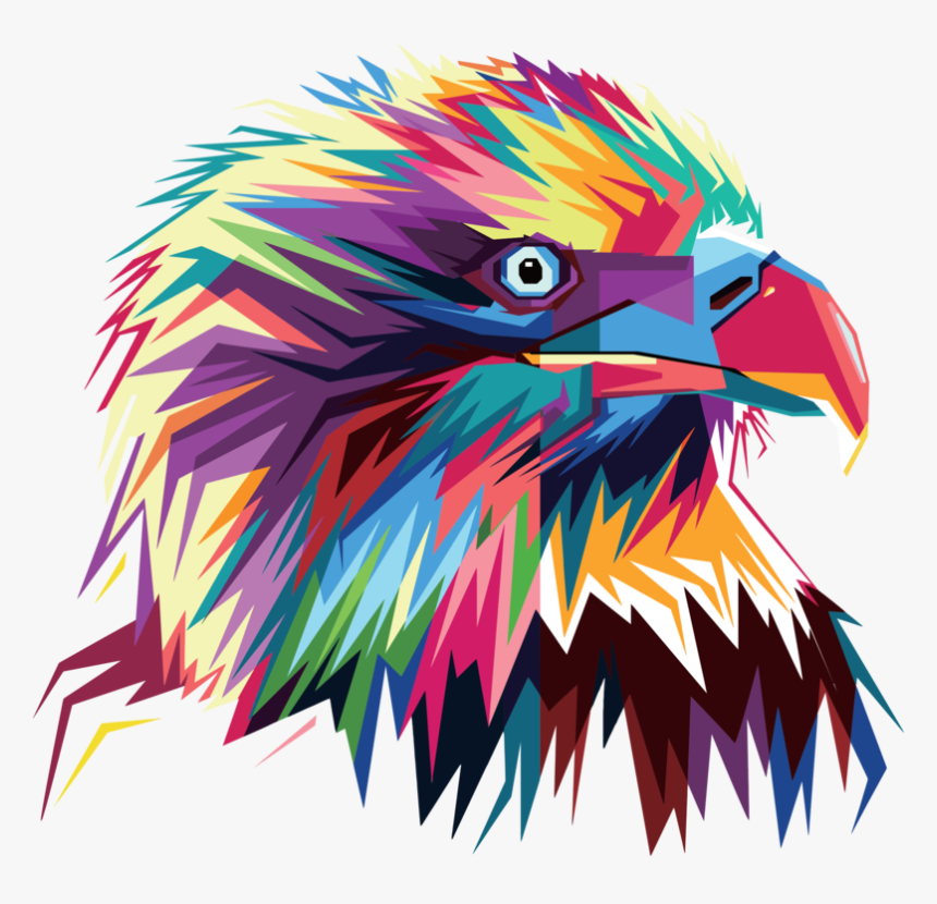 Eagle,close Up,art - Eagle Geometric Vector Art, HD Png Download, Free Download