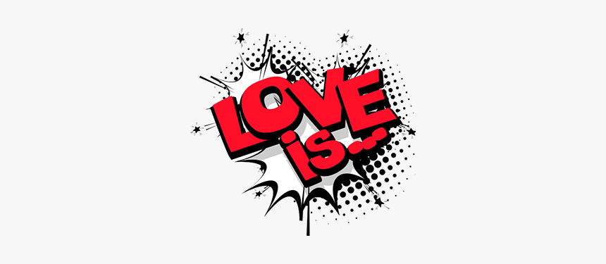 #ftestickers #loveis #love #popart #popstickers #freetoedit - Comic Letras Amor, HD Png Download, Free Download