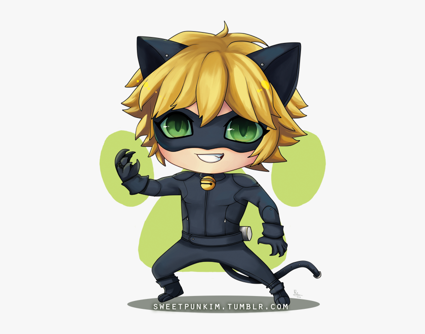 Chatnoir, Marinette, Miraculous Ladybug - Ladybug Chibi Cat Noir, HD Png Download, Free Download