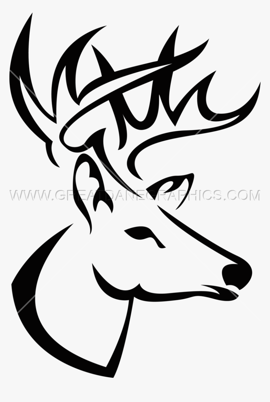 Deer Skull Drawing Free - Easy Deer Skull Drawing, HD Png Download, Free Download