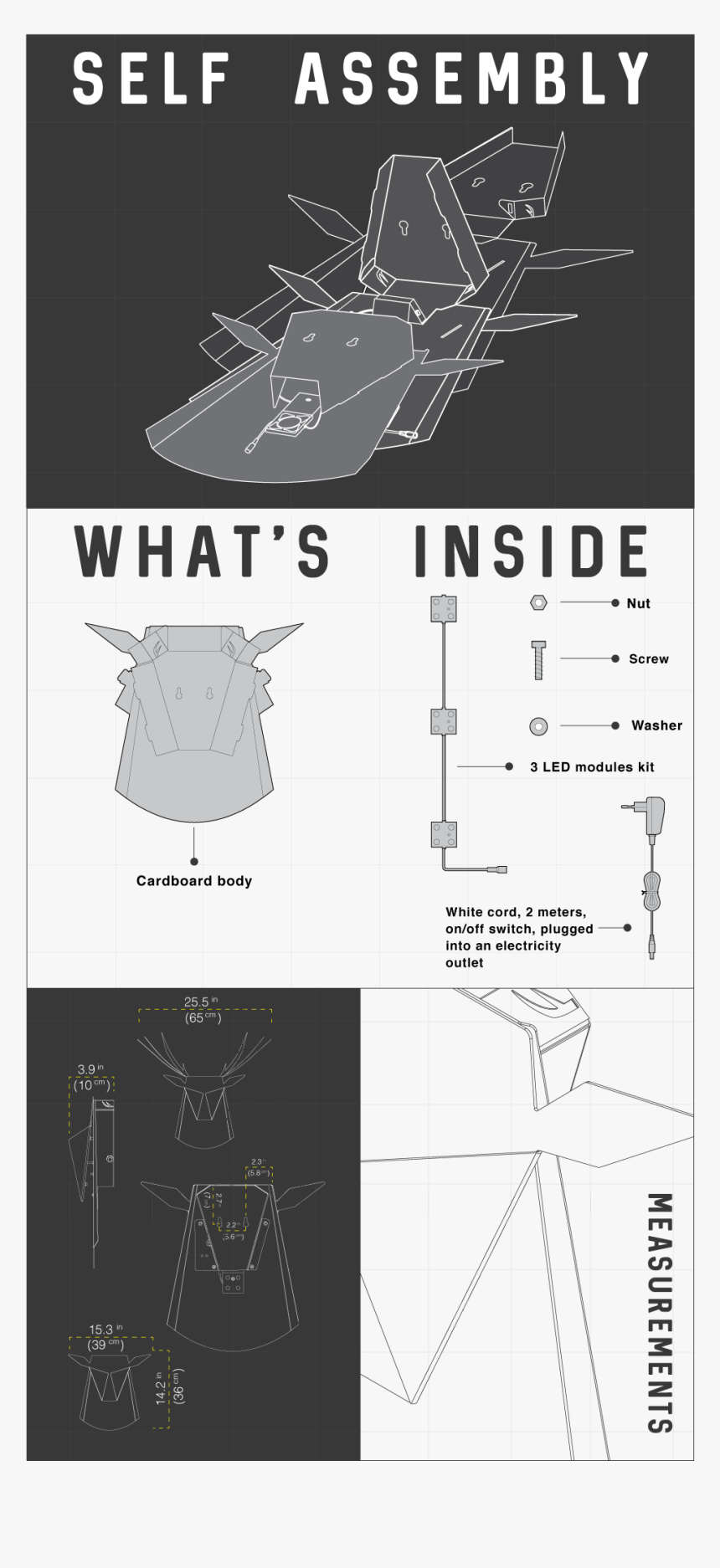 Led Deer Head Light Fixture Drawing, HD Png Download, Free Download