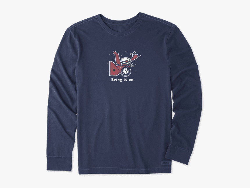 Men"s Bring It On Snowblower Long Sleeve Vintage Crusher - Life Is Good, HD Png Download, Free Download