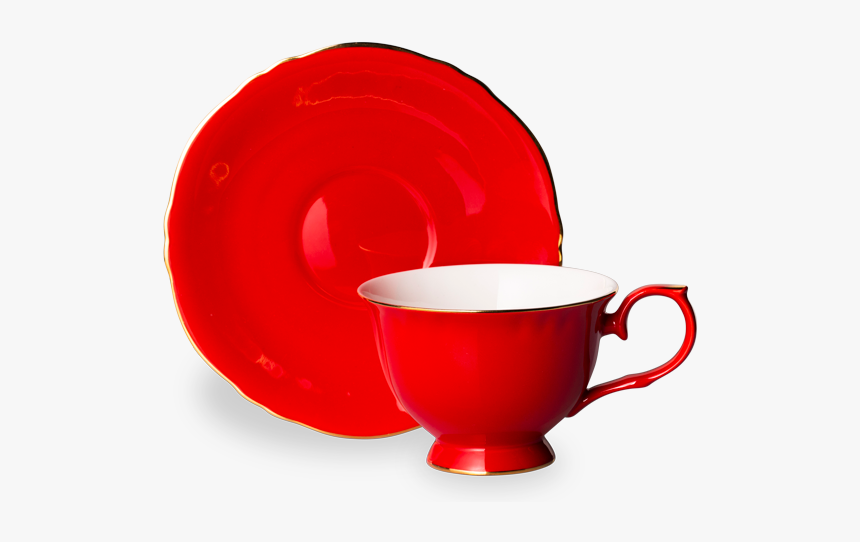 Dainty Delights Red Cup And Saucer, HD Png Download, Free Download