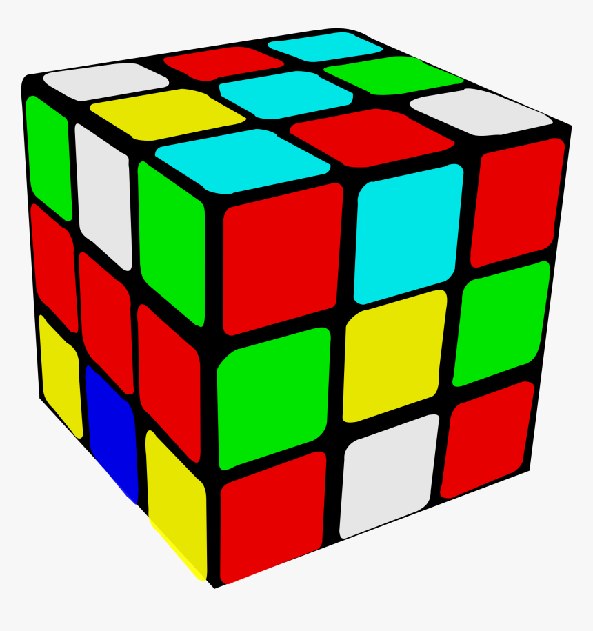 Rubiks Scrambled Svg Wikimedia - Scrambled Rubik's Cube Png, Transparent Png, Free Download