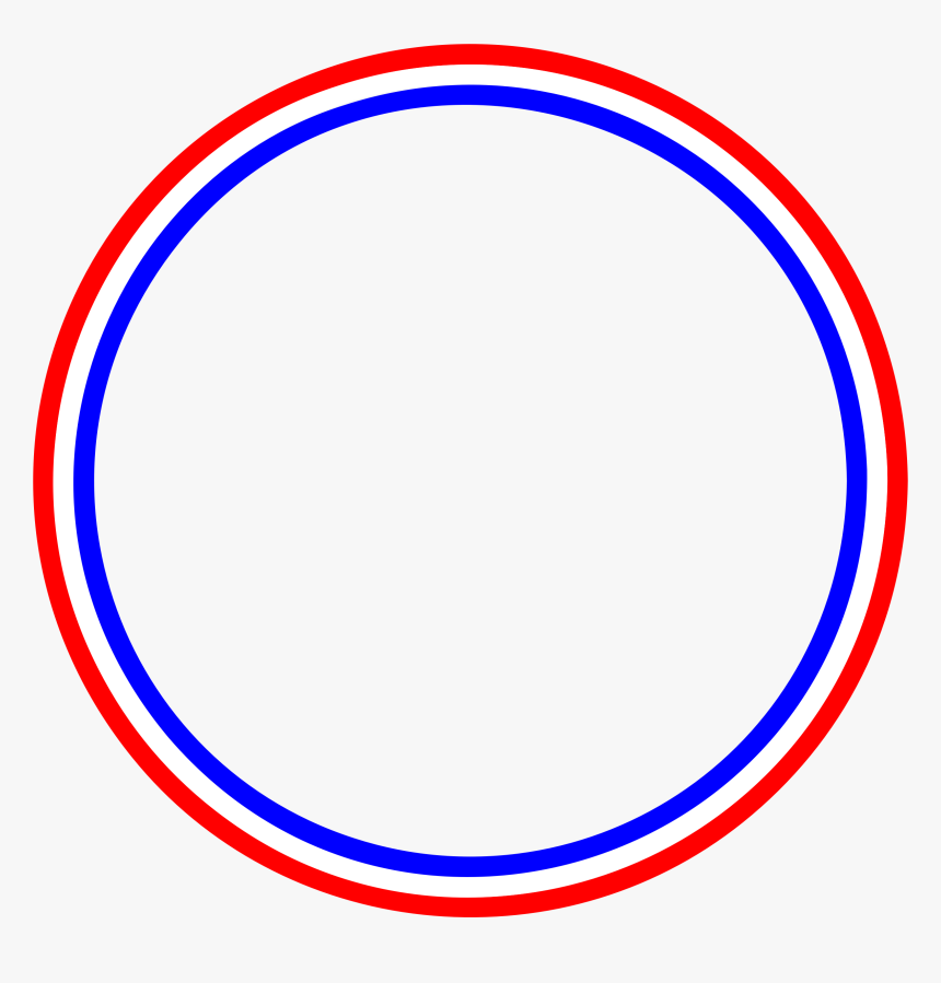 Red White Blue Frame - Circle, HD Png Download, Free Download