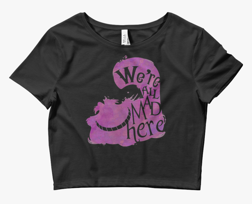 Image Of Womans Cheshire Cat Crop Tee - Moody As Fuck, HD Png Download, Free Download