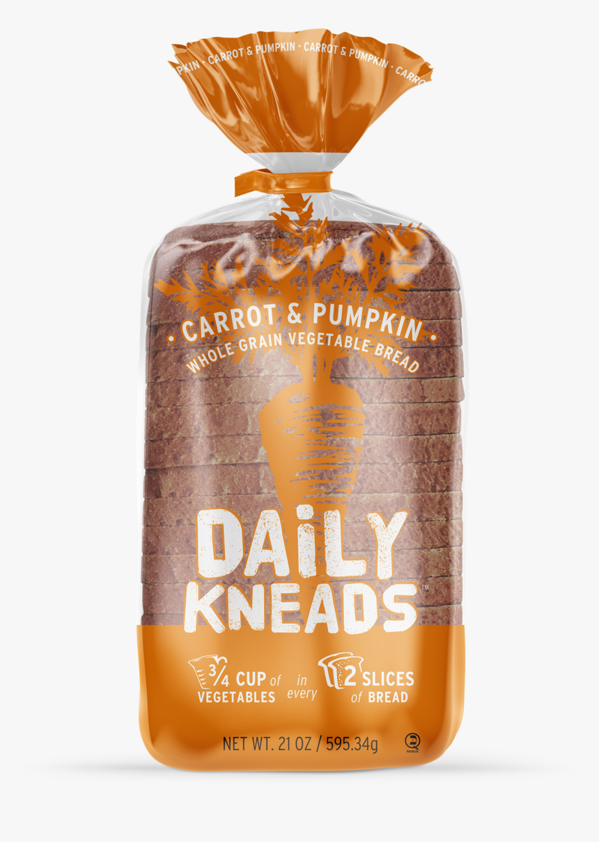 Carrot & Pumpkin Sliced Veggie Bread Loaf"
 Class= - Daily Kneads Carro & Pump Bread, HD Png Download, Free Download