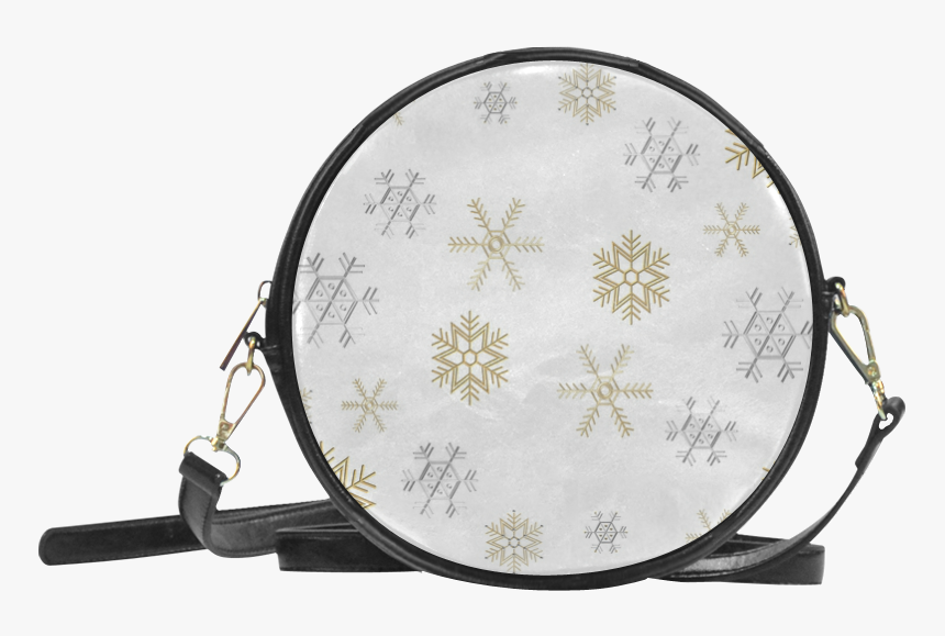 Silver And Gold Snowflakes On A White Background 2 - Marinette's Bags, HD Png Download, Free Download