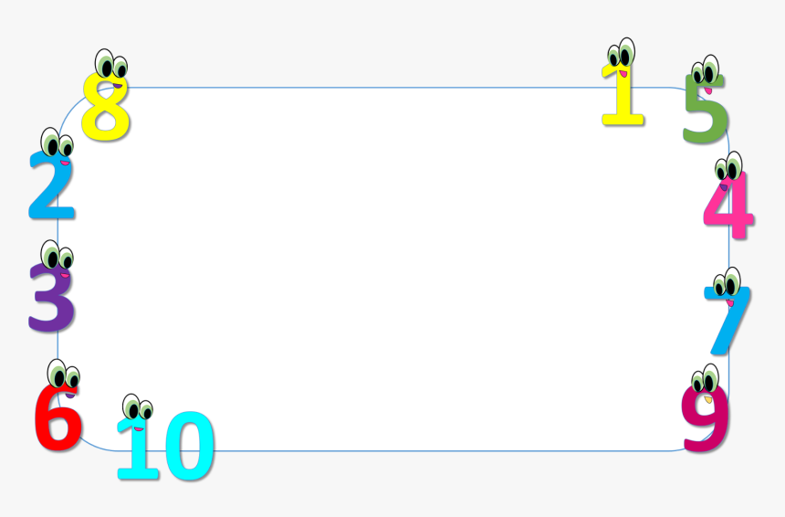Collection Of Numbers - Numbers Borders And Frames, HD Png Download, Free Download
