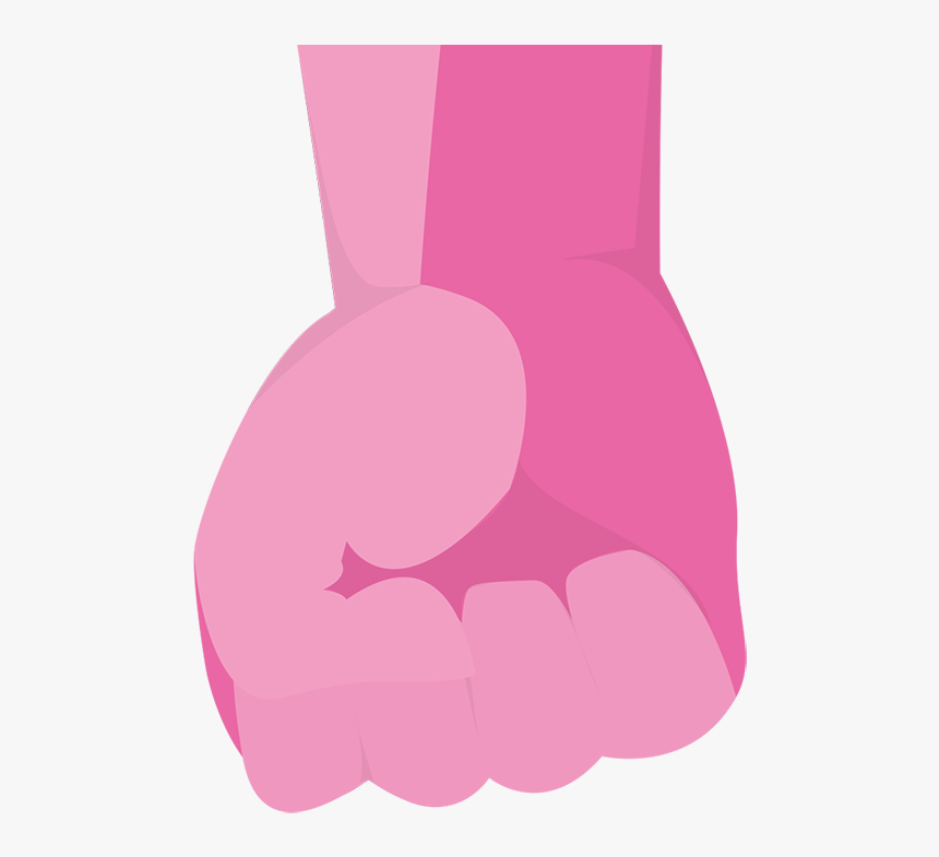 Pink Background With A Fist, HD Png Download, Free Download