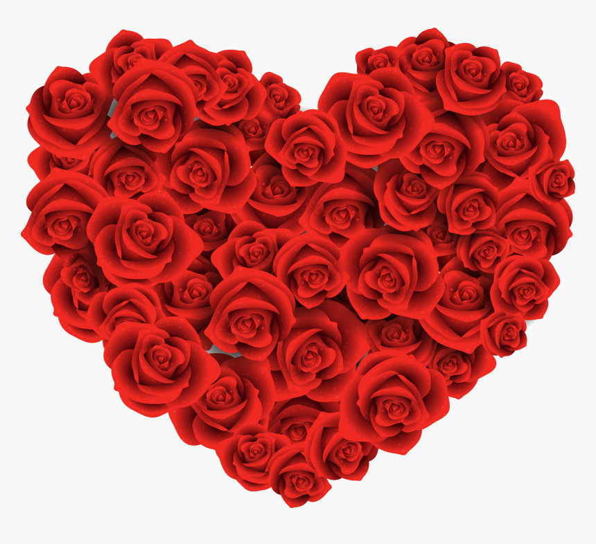 Large Heart Of Roses Png Clipartu200b Gallery Yopriceville - Valentine's Day, Transparent Png, Free Download