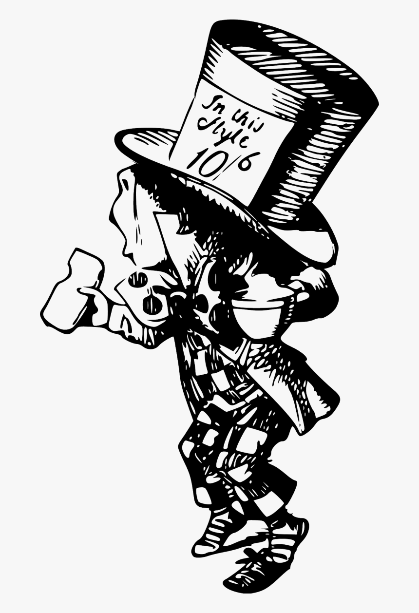 The Mad Hatter - Alice In Wonderland Mad Hatter Graphic, HD Png Download - ...