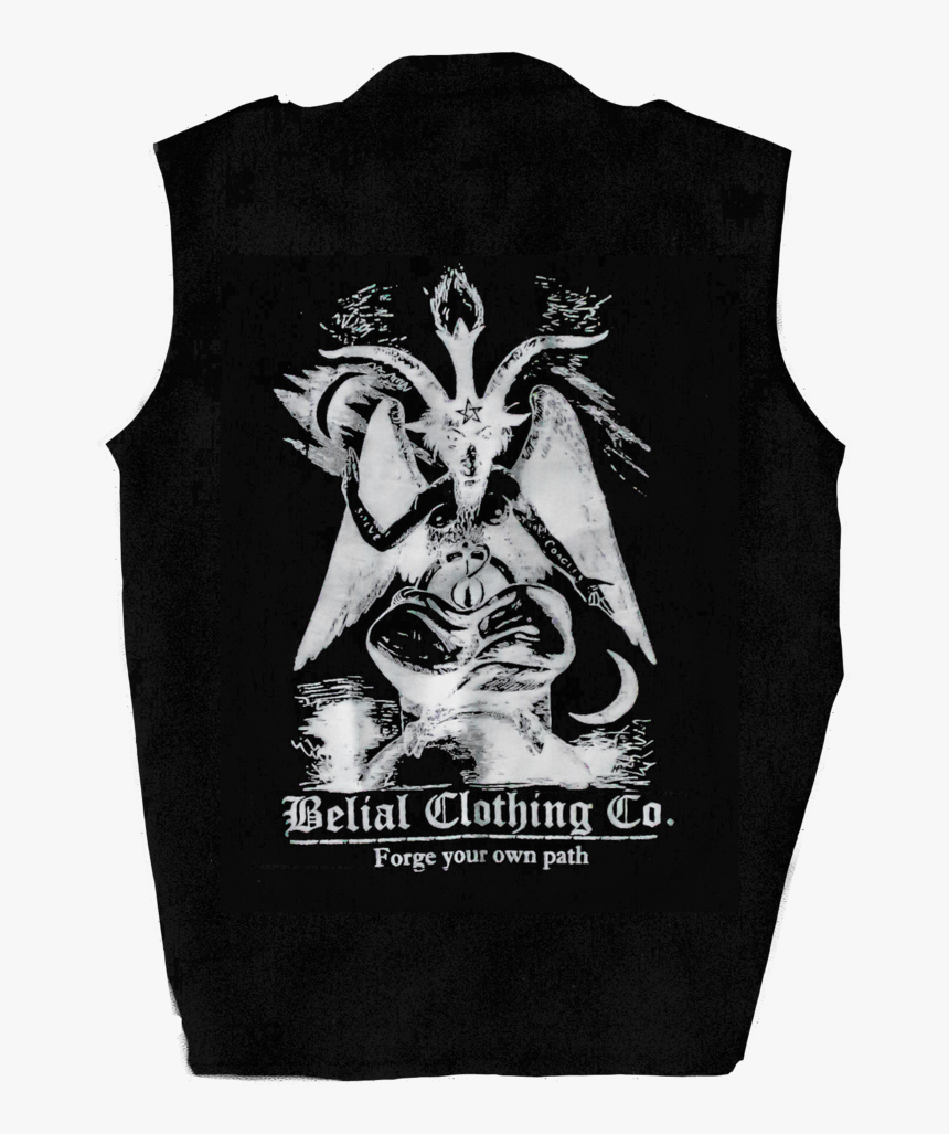 Baphomet Patch Occult Satanic Belial Clothing - Cut Off Sleeves Metal, HD Png Download, Free Download