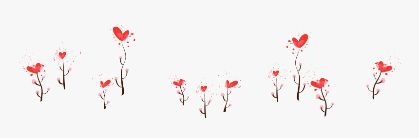 #border #flower #line #divider #doodle #heart - Flower Line Border Png, Transparent Png, Free Download