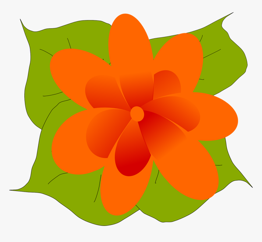Flower And Leaves Clipart, HD Png Download, Free Download