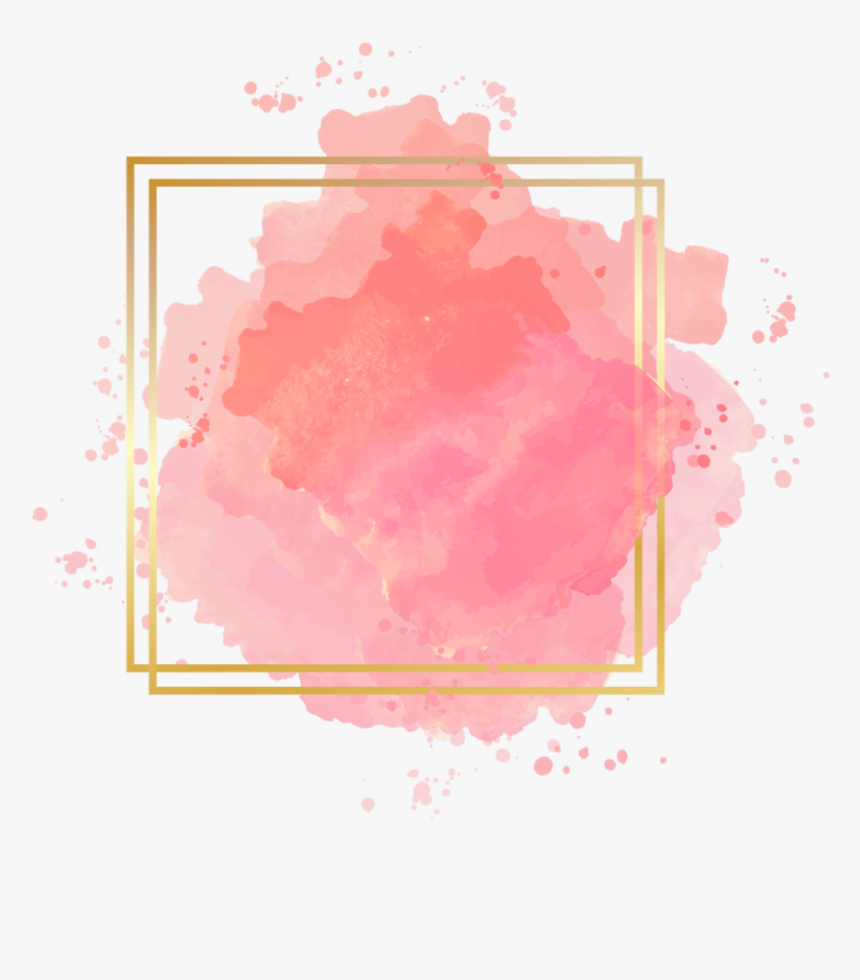 #ftestickers #watercolor #background #frame #borders - Color Splash Frame Png, Transparent Png, Free Download