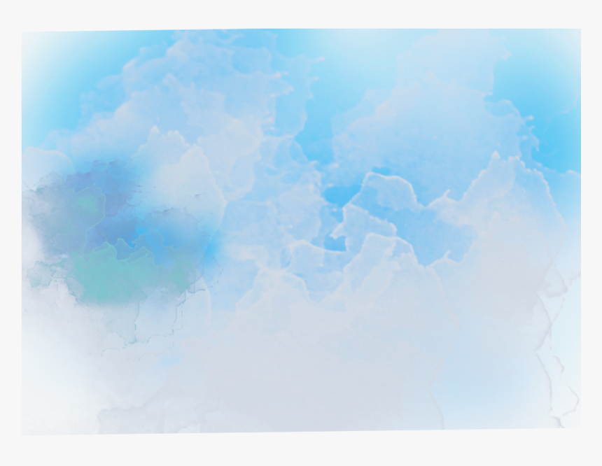 Ftestickers Watercolor Background Clouds Teal Blue - Painting, HD Png Download, Free Download