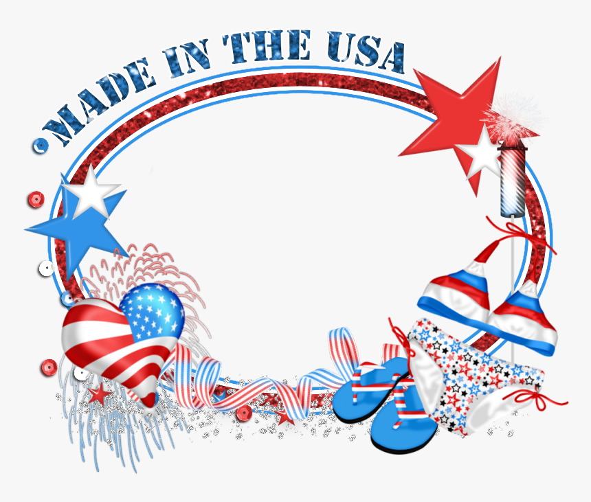 Fantastically Free Blog Train- July 4th Theme Clipart - 4th Of July Frame Png, Transparent Png, Free Download