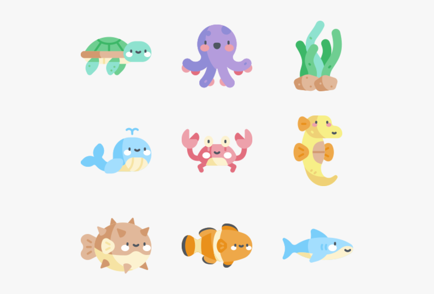 Sea Animals Flat Icon, HD Png Download, Free Download