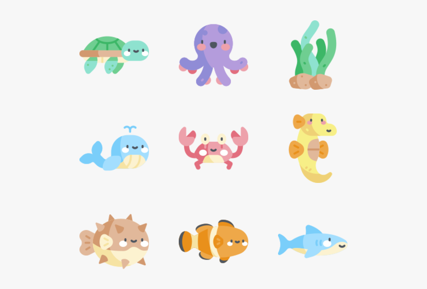 Sea Animals Flat Icon, HD Png Download - kindpng Sea Animals Flat Icon, HD Png Download - kindpng