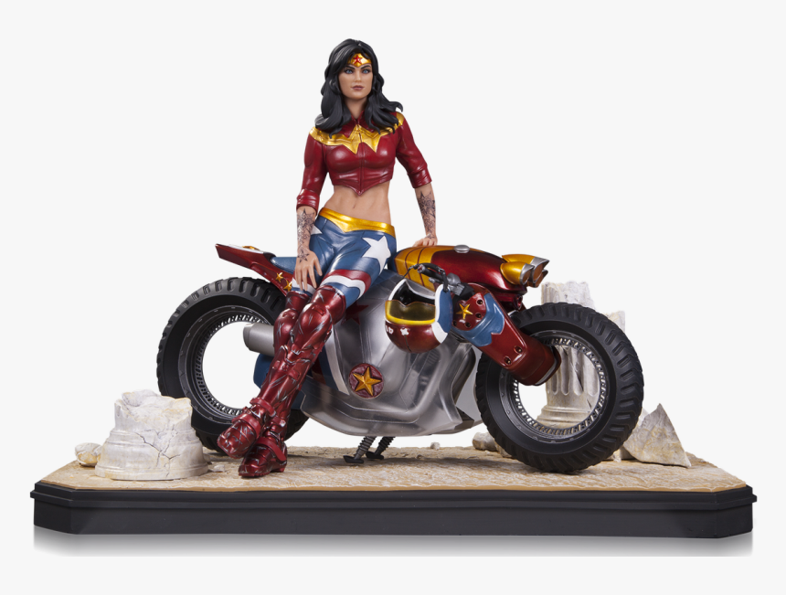 [img] - Gotham City Garage Wonder Woman Statue, HD Png Download, Free Download